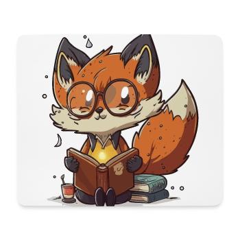 Fox buchen - Mousepad (Querformat) - Weiß - Vorne
