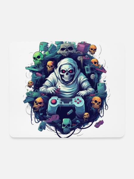 Dark Gamer - Mousepad (Querformat) - Weiß