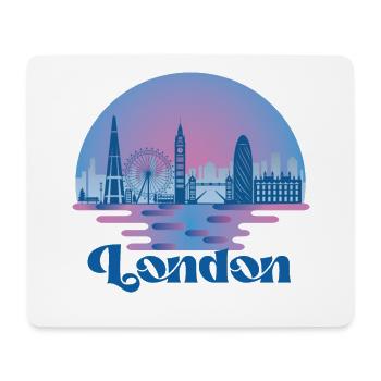 Londres Skyline Royaume-Uni Voyage - Tapis de souris (format paysage) - blanc - Devant
