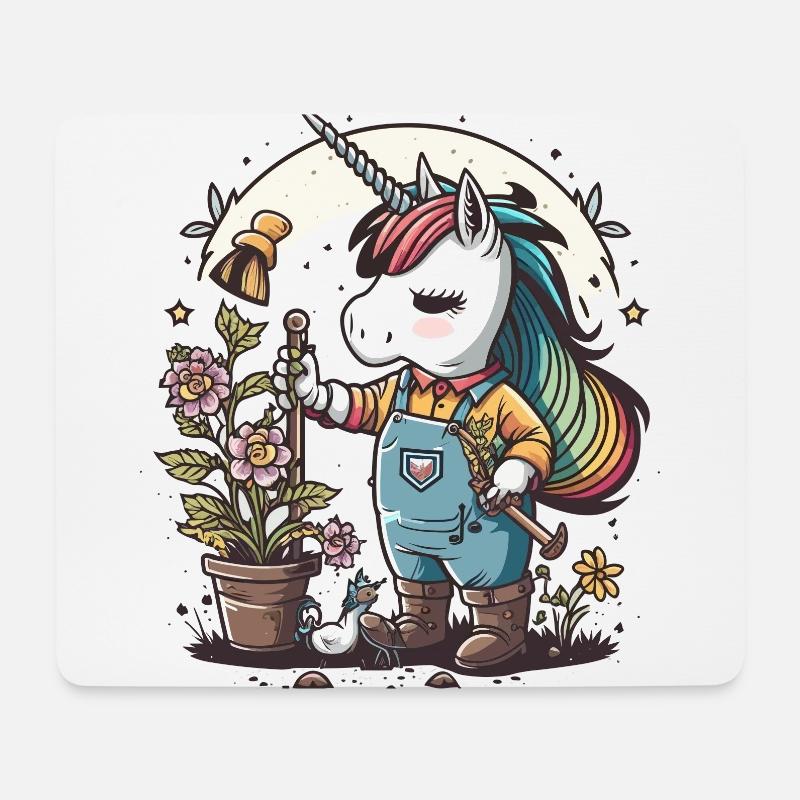 Magischer grüner Daumen - Mousepad (Querformat) - Weiß