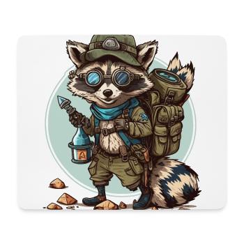 Die Reise der Waschbären - Mousepad (Querformat) - Weiß - Vorne
