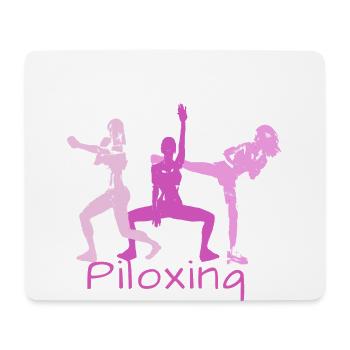 Piloxing, Pilates, gymnastique, graffiti, yoga - Tapis de souris (format paysage) - blanc - Devant