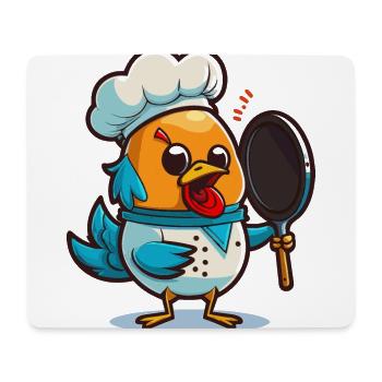 Chef Cluck: A Whimsical Cartoon Chicken - Mouse Pad (horizontal) - white - Front