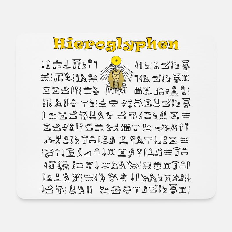 Ägyptische Hieroglyphen - Mousepad (Querformat) - Weiß