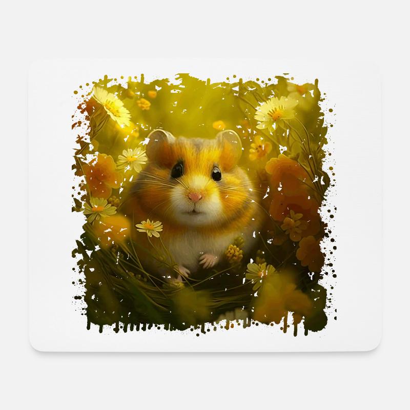 Europäische Hamster leben in weiten Teilen Europas - Mousepad (Querformat) - Weiß