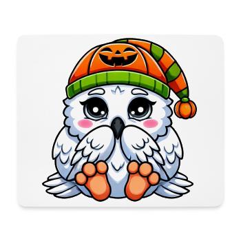 Halloween Lapin Citrouille Octobre Mignon Dessin animé - Tapis de souris (format paysage) - blanc - Devant