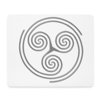 Celtic Culture Triple Spiral Triskele Symbol 5a - Mousepad (Querformat) - Weiß - Vorne