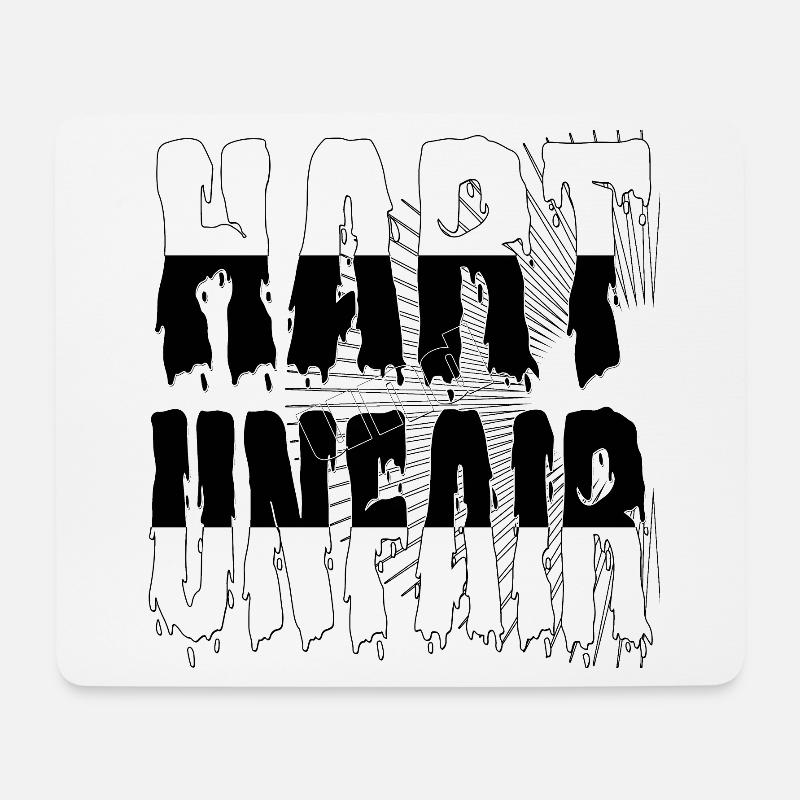 HART und UNFAIR - Mousepad (Querformat) - Weiß
