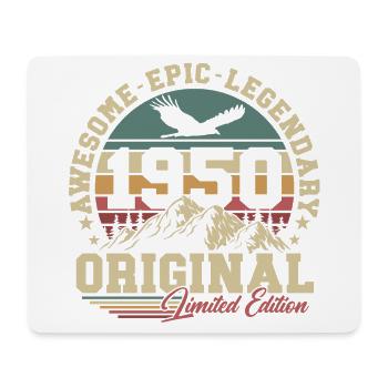 Original 1950 Jahrgang Geburtstag Geschenk Retro - Mousepad (Querformat) - Weiß - Vorne