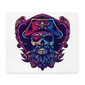 Pirat Skelett - Mousepad (Querformat) - Weiß - Vorne