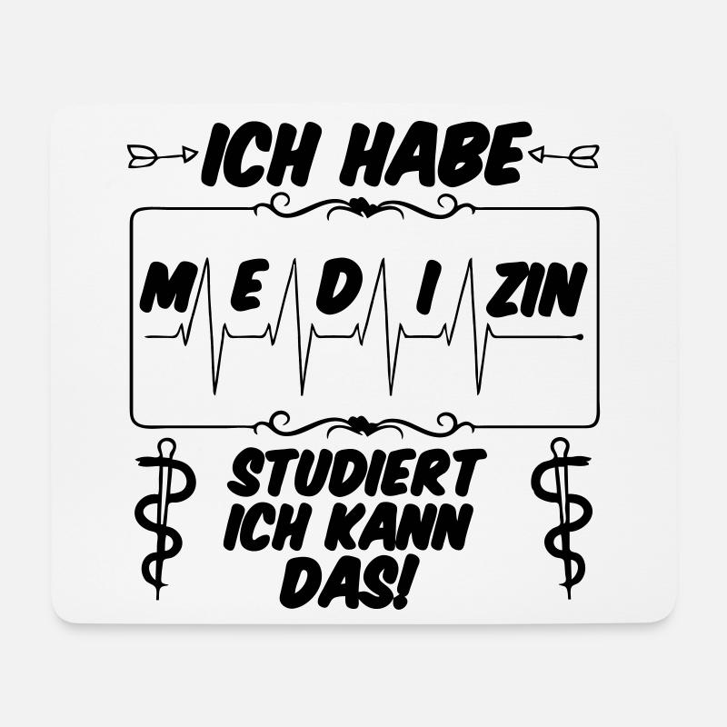 Ich habe Medizin studiert Geschenk - Mousepad (Querformat) - Weiß