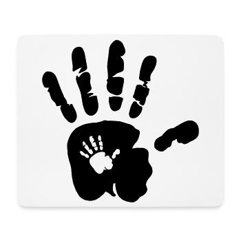 Hand in Hand - Händer - Mama - Baby - Papa - Kind - Mousepad (Querformat) - Weiß - Vorne