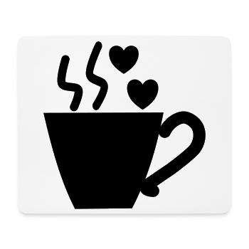 J'adore le café - tasse de café - Café - Tapis de souris (format paysage) - blanc - Devant