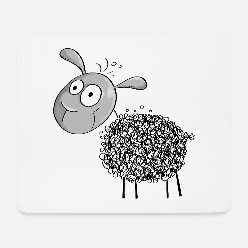 Little Wool Sheep - Sheep Comic - Mouse Pad (horizontal) - white