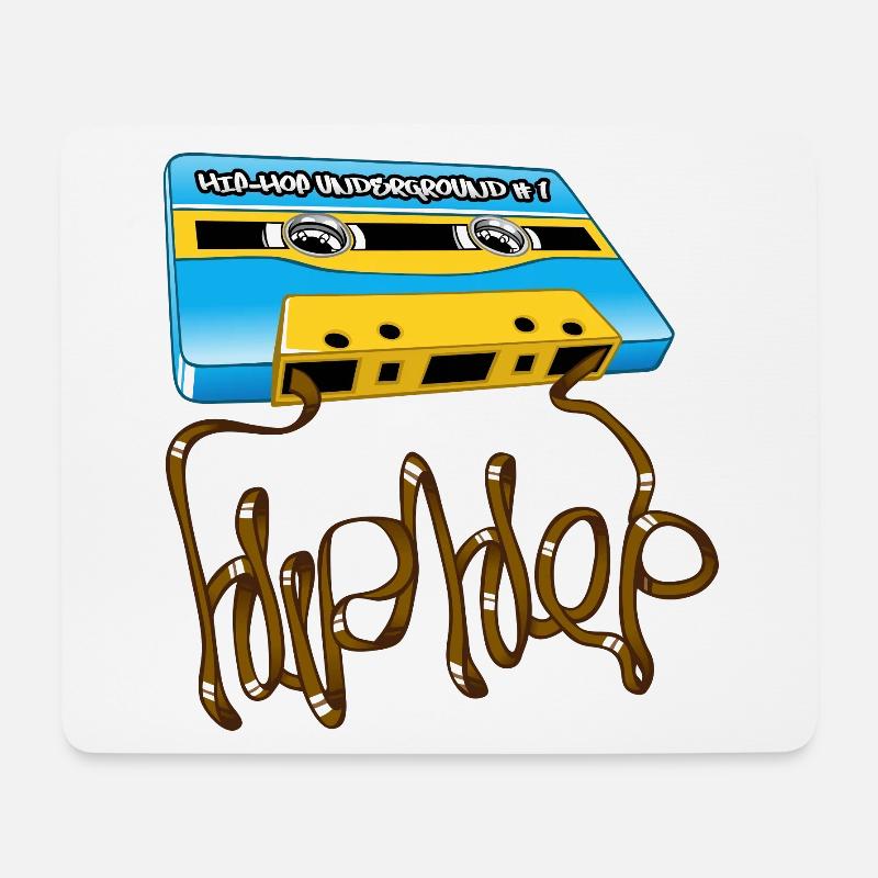 Cassette hip-hop underground - Mousepad (Querformat) - Weiß