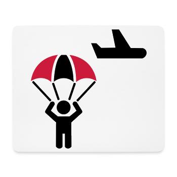 Fallschirmspringer - Mousepad (Querformat) - Weiß - Vorne