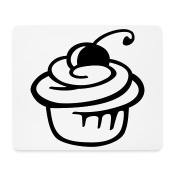 Cupcake Kirsche – Süßer Kuchen & Partyspaß - Mousepad (Querformat) - Weiß - Vorne