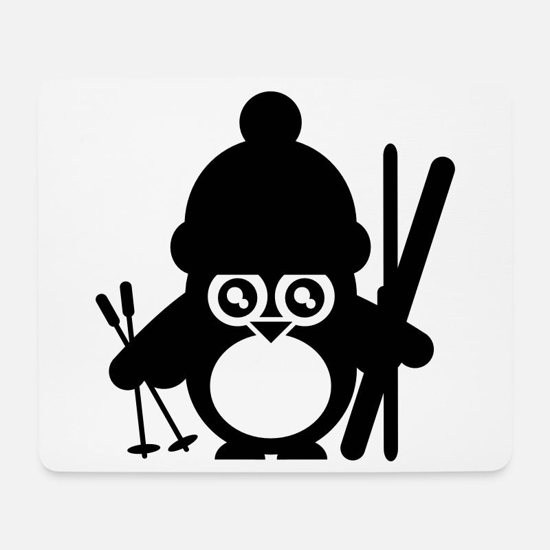 winter sports humor penguin - Mouse Pad (horizontal) - white