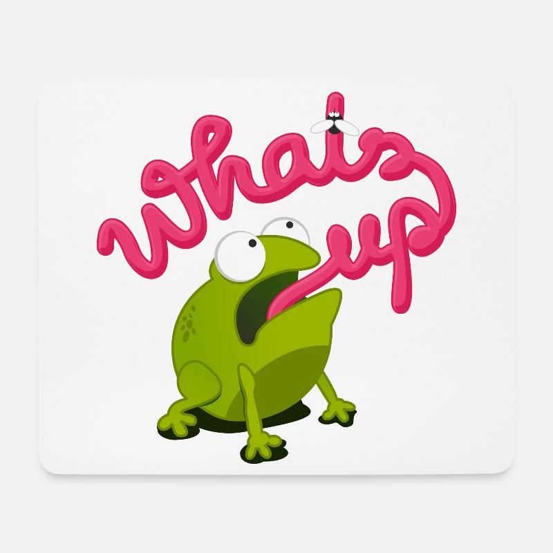 whats up frog - Mouse Pad (horizontal) - white