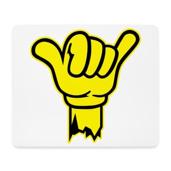 hand shaka finger - Mousepad (Querformat) - Weiß - Vorne