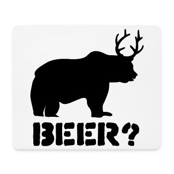 beer - Mousepad (Querformat) - Weiß - Vorne