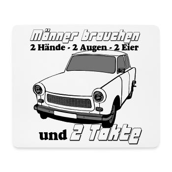  , DDR , 2 Hände 2 Augen 2 Eier 2 Takte (25 - Mousepad (Querformat) - Weiß - Vorne