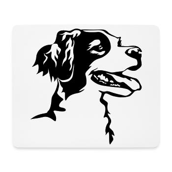 Epagneul Breton head - Mouse Pad (horizontal) - white - Front