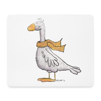 Goose With Scarf I Poultry I Duck I Bird - Mouse Pad (horizontal) - white - Front