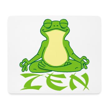 Frosch und Yoga - Mousepad (Querformat) - Weiß - Vorne