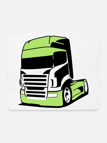Striking V8 truck - Mouse Pad (horizontal) - white