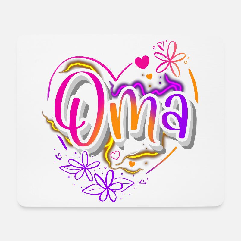 Oma - Mousepad (Querformat) - Weiß