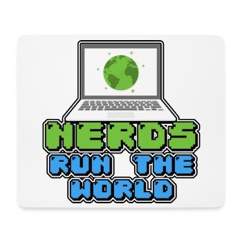 Nerds regieren die Welt - Mousepad (Querformat) - Weiß - Vorne