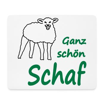 Ganz schön Schaf - Mousepad (Querformat) - Weiß - Vorne