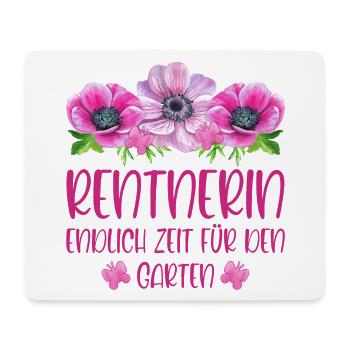 Rentnerin Rente Blumen Endlich Zeit für den Garten - Mousepad (Querformat) - Weiß - Vorne
