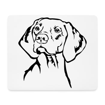 Magyar Vizsla Kopf - Mousepad (Querformat) - Weiß - Vorne