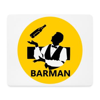 Barman - Tapis de souris (format paysage) - blanc - Devant