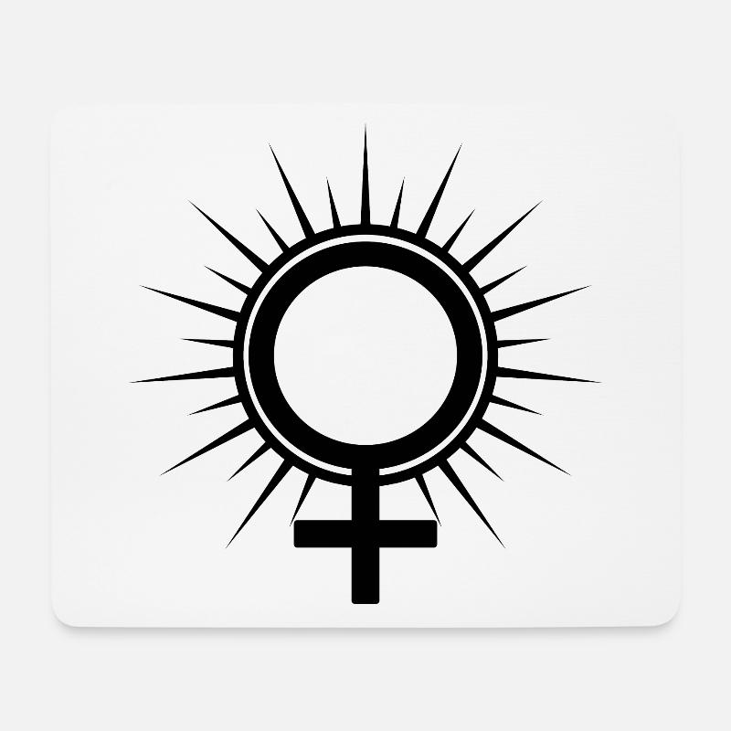 weiblich Symbol - Mousepad (Querformat) - Weiß