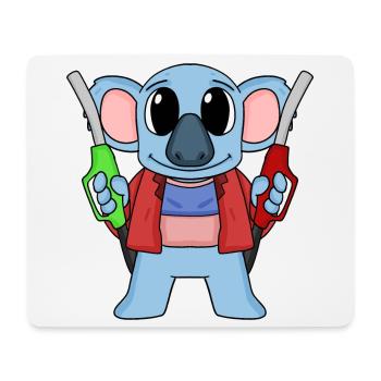 Gas station attendant Koala gas station - Mouse Pad (horizontal) - white - Front