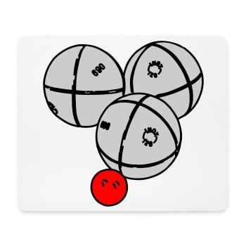 Petanque Kugeln - Mousepad (Querformat) - Weiß - Vorne