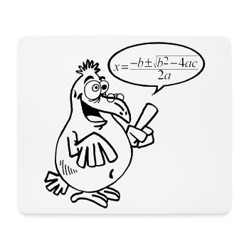 Oiseau intelligent noir - Tapis de souris (format paysage) - blanc - Devant