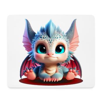 Adorables bébés Dragons | Édition Chibi colorée - Tapis de souris (format paysage) - blanc - Devant