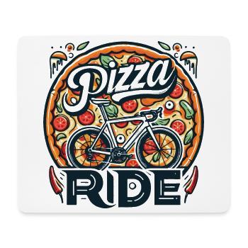 Design der Pizza-Radtour - Mousepad (Querformat) - Weiß - Vorne