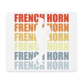 Retro Horn - Mouse Pad (horizontal) - white - Front