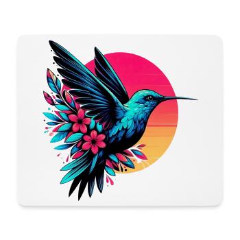 Colibri - Tapis de souris (format paysage) - blanc - Devant