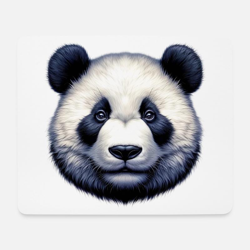 Panda - Mousepad (Querformat) - Weiß
