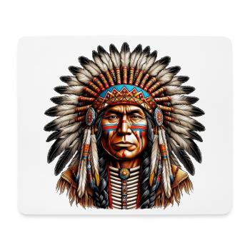 Amerikanisch Indianer Amerikanische Rote Haut - Mousepad (Querformat) - Weiß - Vorne