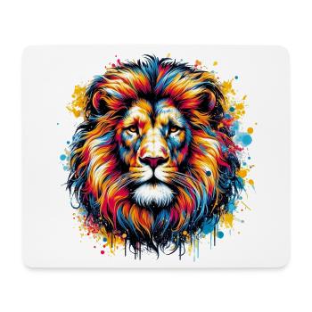 Lion - Mouse Pad (horizontal) - white - Front