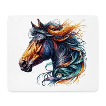 Pferd - Mousepad (Querformat) - Weiß - Vorne