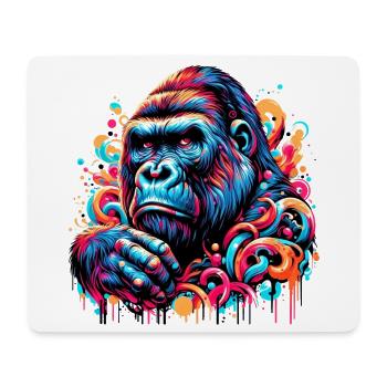Gorille - Tapis de souris (format paysage) - blanc - Devant