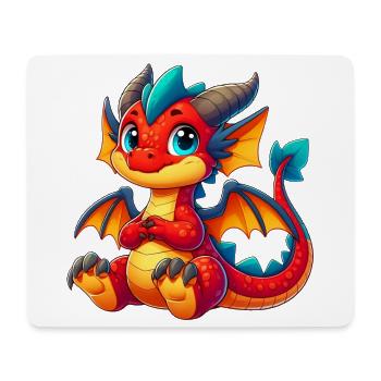 Drache - Mousepad (Querformat) - Weiß - Vorne